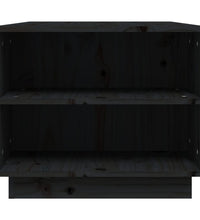 Couchtisch Schwarz 90x49x40,5 cm Massivholz Kiefer