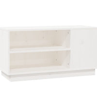 TV-Schrank Weiß 80x35x40,5 cm Massivholz Kiefer