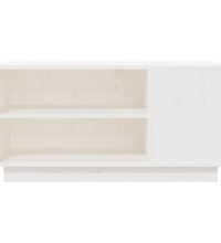 TV-Schrank Weiß 80x35x40,5 cm Massivholz Kiefer