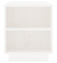 TV-Schrank Weiß 110x35x40,5 cm Massivholz Kiefer