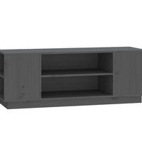 TV-Schrank Grau 110x35x40,5 cm Massivholz Kiefer