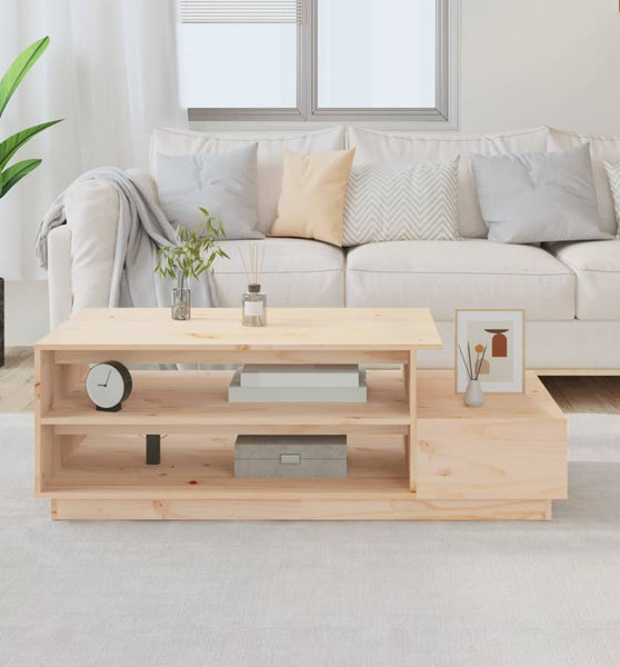 Couchtisch 120x50x40,5 cm Massivholz Kiefer