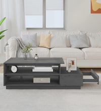 Couchtisch Grau 120x50x40,5 cm Massivholz Kiefer