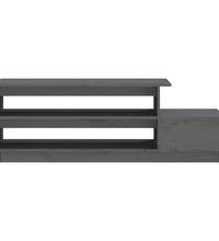 Couchtisch Grau 120x50x40,5 cm Massivholz Kiefer