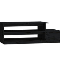 Couchtisch Schwarz 120x50x40,5 cm Massivholz Kiefer