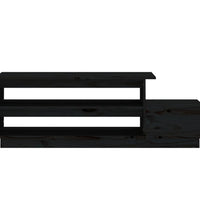 Couchtisch Schwarz 120x50x40,5 cm Massivholz Kiefer
