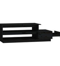 Couchtisch Schwarz 120x50x40,5 cm Massivholz Kiefer