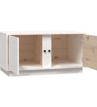 Couchtisch Weiß 80x50x40 cm Massivholz Kiefer