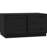 Couchtisch Schwarz 80x50x40 cm Massivholz Kiefer