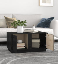 Couchtisch Schwarz 80x50x40 cm Massivholz Kiefer