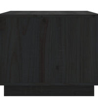 Couchtisch Schwarz 80x50x40 cm Massivholz Kiefer