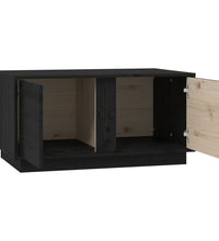 Couchtisch Schwarz 80x50x40 cm Massivholz Kiefer