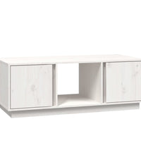 Couchtisch Weiß 110x50x40 cm Massivholz Kiefer