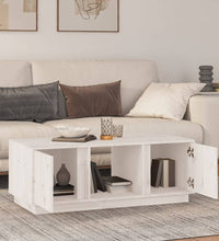 Couchtisch Weiß 110x50x40 cm Massivholz Kiefer