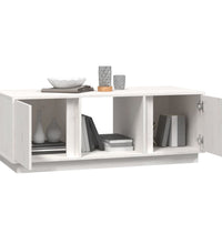Couchtisch Weiß 110x50x40 cm Massivholz Kiefer