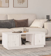 Couchtisch Weiß 110x50x40 cm Massivholz Kiefer
