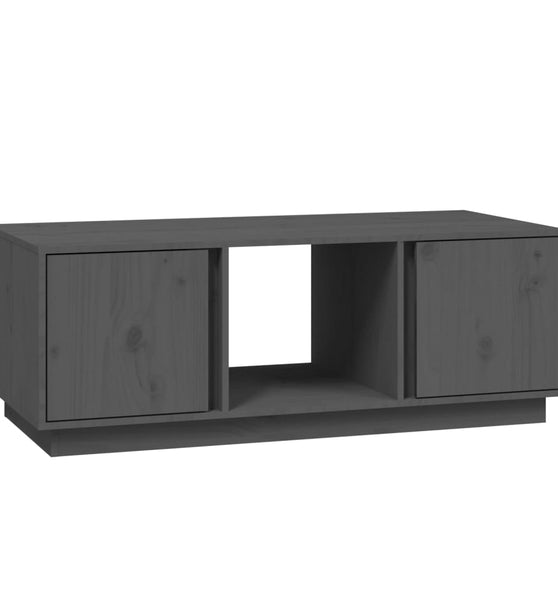 Couchtisch Grau 110x50x40 cm Massivholz Kiefer