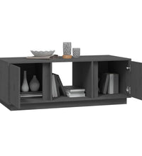 Couchtisch Grau 110x50x40 cm Massivholz Kiefer