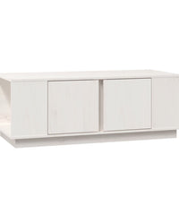 Couchtisch Weiß 110x50x40 cm Massivholz Kiefer