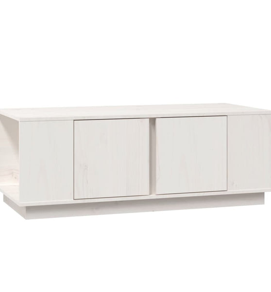 Couchtisch Weiß 110x50x40 cm Massivholz Kiefer