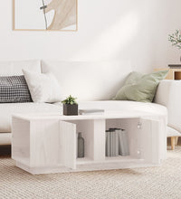 Couchtisch Weiß 110x50x40 cm Massivholz Kiefer