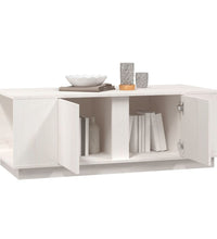Couchtisch Weiß 110x50x40 cm Massivholz Kiefer