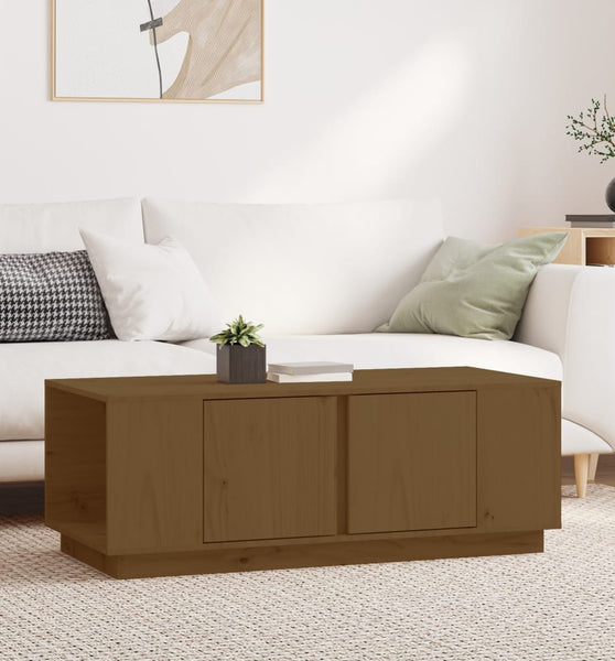 Couchtisch Honigbraun 110x50x40 cm Massivholz Kiefer