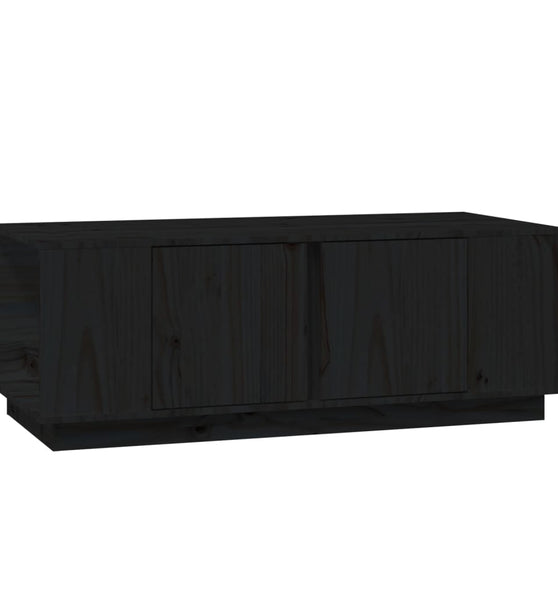 Couchtisch Schwarz 110x50x40 cm Massivholz Kiefer