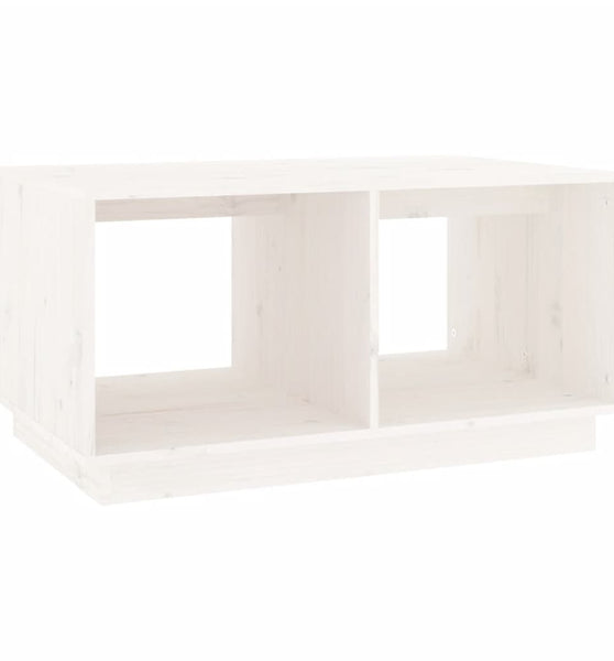 Couchtisch Weiß 80x50x40 cm Massivholz Kiefer