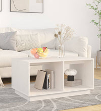 Couchtisch Weiß 80x50x40 cm Massivholz Kiefer