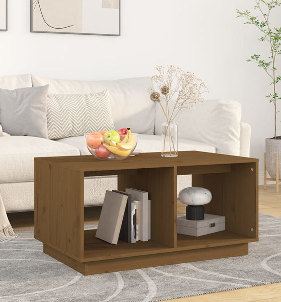 Couchtisch Honigbraun 80x50x40 cm Massivholz Kiefer