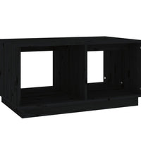 Couchtisch Schwarz 80x50x40 cm Massivholz Kiefer