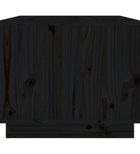 Couchtisch Schwarz 80x50x40 cm Massivholz Kiefer