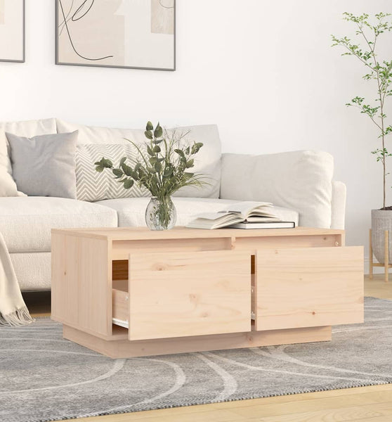 Couchtisch 80x50x35 cm Massivholz Kiefer