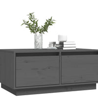 Couchtisch Grau 80x50x35 cm Massivholz Kiefer