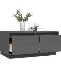 Couchtisch Grau 80x50x35 cm Massivholz Kiefer