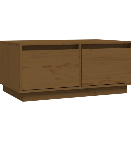 Couchtisch Honigbraun 80x50x35 cm Massivholz Kiefer