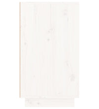 Schuhregal Weiß 110x34x61 cm Massivholz Kiefer