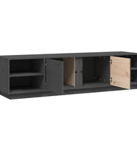 TV-Schrank Grau 156x40x40 cm Massivholz Kiefer