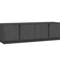 TV-Schrank Grau 140x40x40 cm Massivholz Kiefer