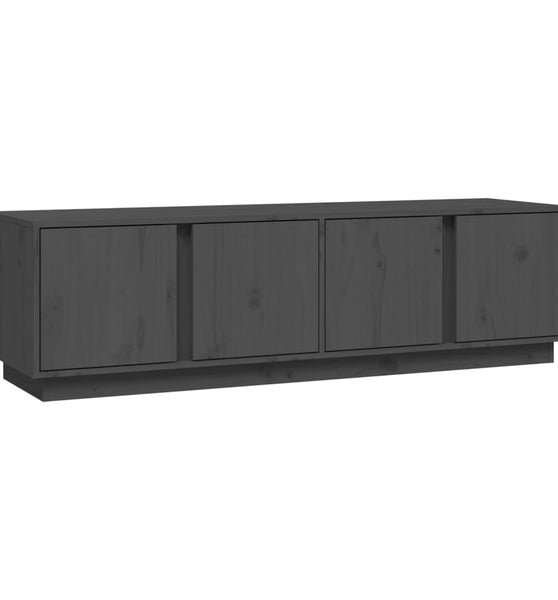 TV-Schrank Grau 140x40x40 cm Massivholz Kiefer