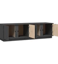 TV-Schrank Grau 140x40x40 cm Massivholz Kiefer