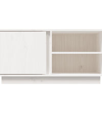 TV-Schrank Weiß 80x35x40,5 cm Massivholz Kiefer