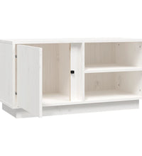 TV-Schrank Weiß 80x35x40,5 cm Massivholz Kiefer