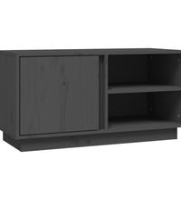 TV-Schrank Grau 80x35x40,5 cm Massivholz Kiefer