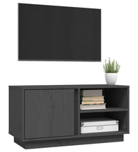 TV-Schrank Grau 80x35x40,5 cm Massivholz Kiefer