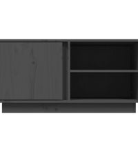 TV-Schrank Grau 80x35x40,5 cm Massivholz Kiefer