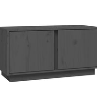 TV-Schrank Grau 80x35x40,5 cm Massivholz Kiefer