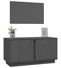 TV-Schrank Grau 80x35x40,5 cm Massivholz Kiefer