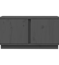 TV-Schrank Grau 80x35x40,5 cm Massivholz Kiefer